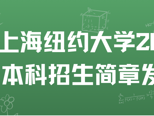 上海纽约大学2026年本科招生简章发布！