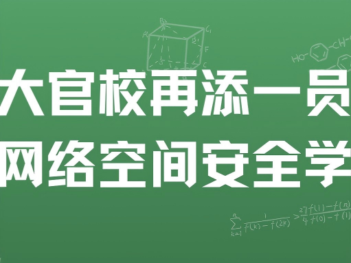 教育部批复同意！五大官校再添一员——网络空间